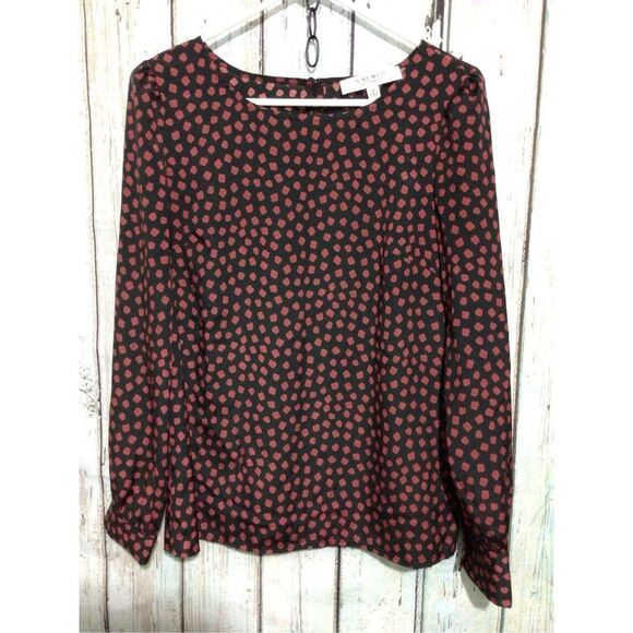 NEW Nine West Blouse Size Medium Black Red💕❤️ - Picture 4 of 11